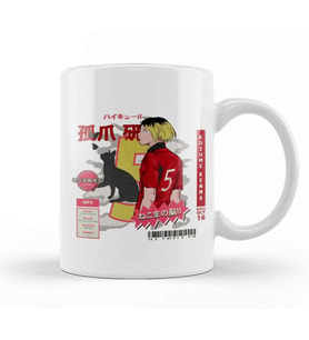 Kozume Kenma Haikyuu Square Kupa Bardak Porselen