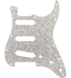 Fender Hybrid Glass Glitter Stratocaster Silver Sparkle Pickguard
