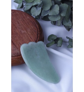 Gua Sha Aventurin Taşı - Yüz Cilt Masaj Taşı - MS0027