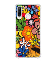 PrintiFy Huawei P30 Lite Uyumlu Retro Color 2 Baskılı Şeffaf Köşe Korumalı Antişok Kılıf