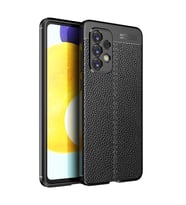 Galaxy A33 5G Kılıf Zore Niss Deri Desenli Silikon Kılıf (Siyah)