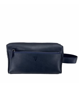 Hakiki Deri CA251 Dopp Kit El Çantası Lacivert (Aden)