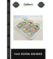 Özel Üretim Dekoratif Masaüstü Şık Aksesuar Modern Ev Ofis Cam Küllük Alk3645