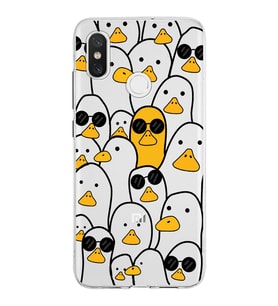 Xiaomi Mi 8 Uyumlu Kapak Duck Tasarımlı Şeffaf Silikon Kılıf