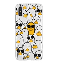 Xiaomi Mi 8 Uyumlu Kapak Duck Tasarımlı Şeffaf Silikon Kılıf
