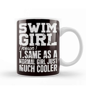 Swim Girl Definition Swimmer Water Sport Swimming Instructor Kupa Bardak Porselen