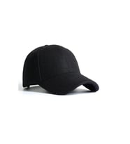 Unisex Kaşe Kumaş Kışlık Kep Şapka (Siyah)