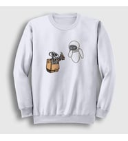 Presmono Unisex Beyaz Gift Wall E Eve Sweatshirt 427578tt (Beyaz)