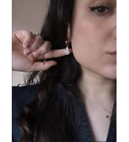 Kadın Swarovski Baget Taşlı Çelik Küpe (Gold ve Gümüş) (Gold)