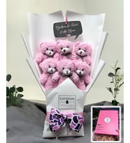 Öğretmenler Günü Kutlu Olsun Öğretmenler Gününe Özel Pembe Peluş Ayıcık Buketi