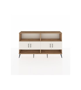 Arges Konsol 4 Raflı 4 Kapaklı 176x30x99 Çam-Aytaşı/Antrasit