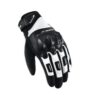 Motosiklet Kışlık Eldiven Waterproof Oxford ve Deri Kumaş Premium Motor Korumalı Eldiveni Beyaz