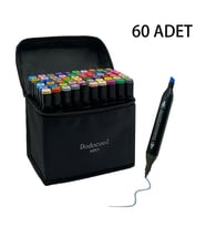 Dodocool 60’li Çift Uçlu Touch Marker Art Tasarım Kalem Seti İthal Ürün (Karışık)