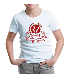 Red Velvet - Logo Beyaz Çocuk Tshirt