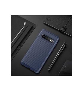 Samsung Galaxy S10 Uyumlu Kılıf Zore Negro Silikon Kapak (Lacivert)