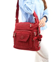 Ultra Hafif Hem Sırt Hem Omuz Kadın Çantası Kırmızı (Model: 571-5B)