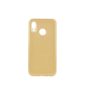Huawei P20 Lite Uyumlu Kılıf Zore Shining Silikon (Gold)