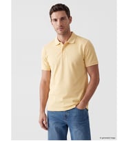 LCWAIKIKI Classic Sarı Polo Yaka Pike Erkek Tişört