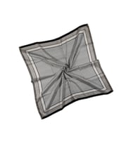 Mısırlı Eşarpları Silky Cocoon Sport Twill ( Tivil ) Eşarp (Beyaz-Siyah)
