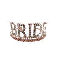 Taç Bride Metal Taşlı lüks gelin taçı rose gold üs