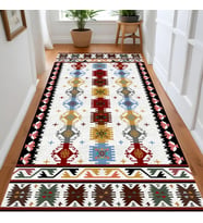 Rovigo Home Dijital Baskı Yıkanabilir Kaymaz Taban Salon Halısı Ve Yolluk RV164-FNL470 (Bordo)