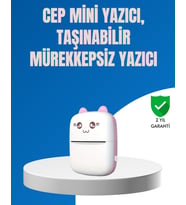 Mini Bluetooth Termal Yazıcı 1200mAh Şarjlı Taşınabilir