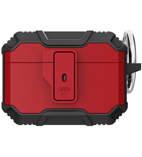 Lexroo Airpods Pro Kılıf Airbag 27 Silikon - Siyah-Kırmızı