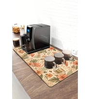 Valerine Life Barista Kahve Barı Matı 40x90cm Espresso Makinesi Çaycı Altlığı Flamingo Kahve Bahçesi