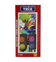 Sulu Boya 12 Renk Fırça Hediyeli Trix 12 Renk Suluboya T-137