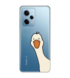 Redmi Note 12 Pro 5G Uyumlu Sevimli Ördek Desenli Şeffaf Telefon Kılıfı