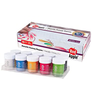 Red Apple Metalik Kumaş Boyası 10 Renk x 25 ml. Set 