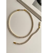 Özel Kaplama Gold Renk Iri Su Yolu Bileklik (20 Cm)