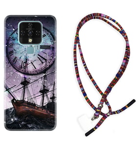 Tecno Camon 16 18P Pova Kılıf Boyun Asklı Rasta Silikon Time 1749