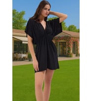 Shally Dokuma Viskoz Mini Elbise Çiçek Desenli Yazlık Plaj Günlük Kullanım İçin Modern Stil