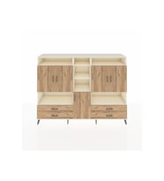 Hyperion Dolap 12 Raflı 4 Çekmeceli 5 Kapaklı 220x44x163 Aytaşı-Çam