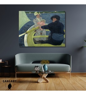Tekli Yatay Kanvas Tablo Mary Stevenson Cassatt Boating Party