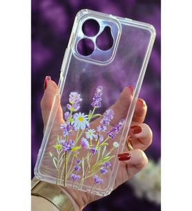 Omix X6 Uyumlu Baskılı Şeffaf Silikon Telefon Kılıfı