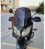 MOTOCAM Suzuki V-Strom DL 650 Ön Cam 2004-2010 Model 45cm Siyah Renkli 4mm