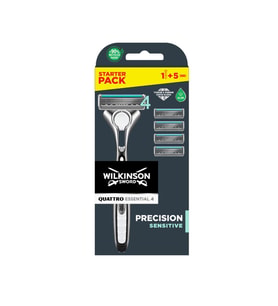 Wilkinson Sword Quattro Sensitive Erkek Tıraş Bıçağı 1 Sap + 5 Yedek Kartuş