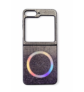 Samsung Z Flip 6 Kılıf Diamont MagSafe Hologramlı Telefon Kılıfı