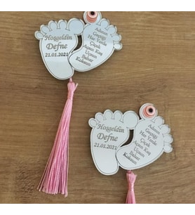 Kişiye Özel Pleksi Bebek Magnet Hatıra (Altın)
