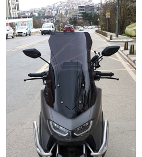 MOTOCAM Falcon Cmax 155 Ön Cam 2023-2026 Model 65cm Siyah Renkli 4mm ORTA BOYLU