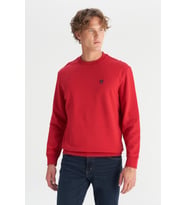 Erkek Patch Logo Sweatshirt Red (STD)