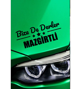 Tunceli Mazgirt Siyah Araç Sticker  Tunceli Bize De Derler  Mazgirtli 40x15 cm Oto Sticker