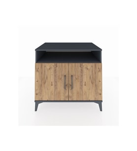 Kronos Şifonyer 2 Raflı 2 Kapaklı 88x59x80 Antrasit-Çam