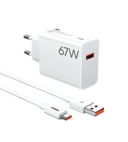 Ultimate Serisi UPD4267 67W Type-C Şarj Cihazı + USB-A Kablo – Fast Charge,