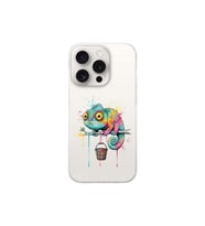 iPhone 15 Pro ile Uyumlu Splash Bukalemun Tasarımlı Şeffaf Silikon Kılıf
