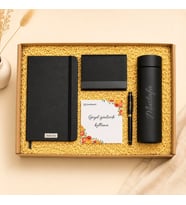 Kişiye Özel Prestij Hediye Kutusu Premium Termos, Defter, Kalem ve Kartvizitlik Seti