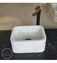 Afyon Beyaz Mermer Mini Lavabo