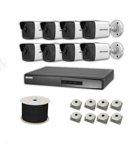 Hikvision 4mp Mikrofonlu 8 Kameralı Tak Çalıştır Hazır IP Kamera Seti Hard Disk Yoktur